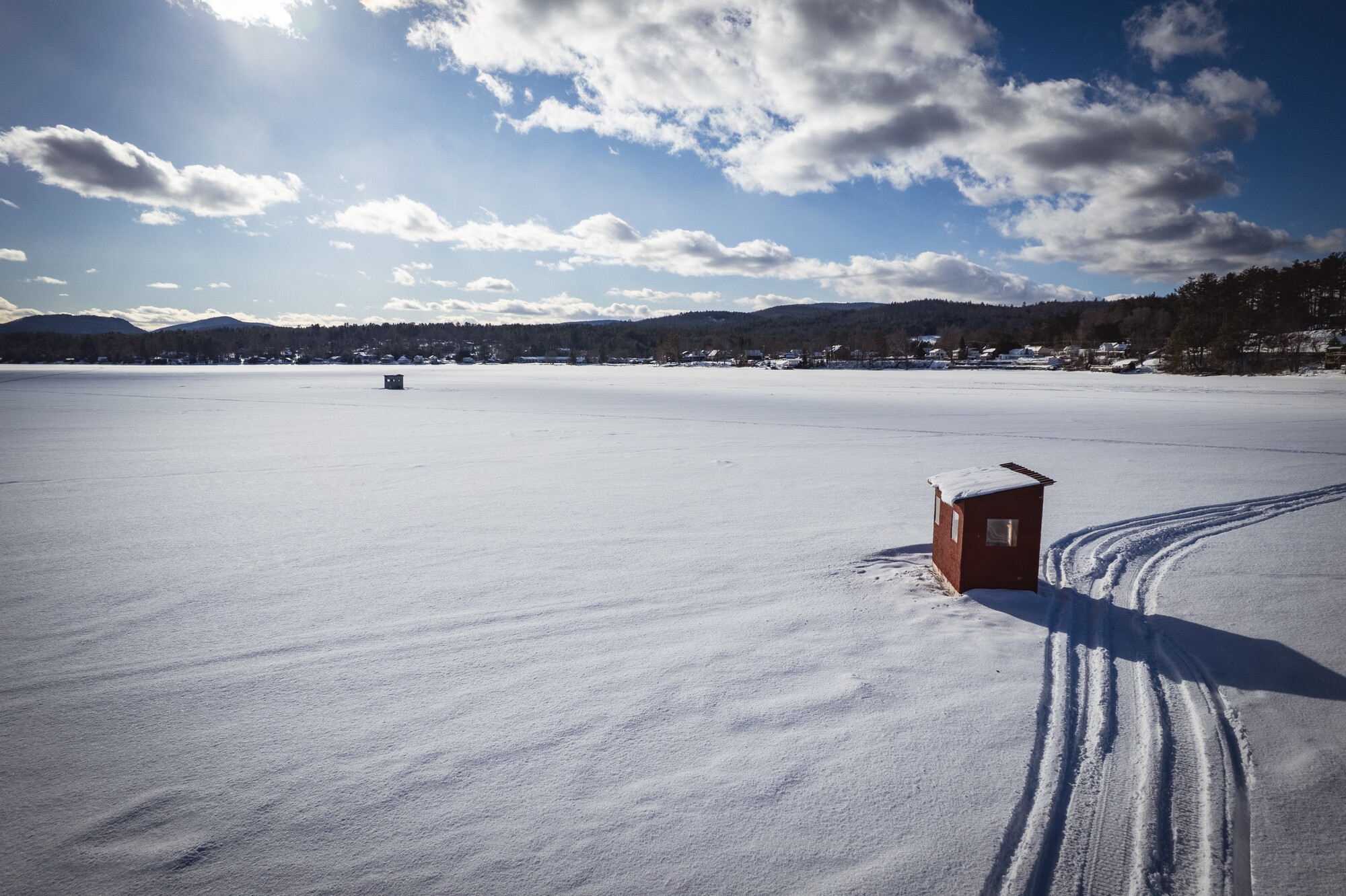 Winter shanty on Schroon Lake